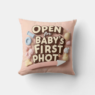 Baby’s First Photo Tab: Arrow-Powered Memory Throw Pillow