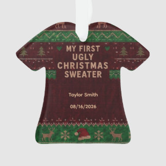 Baby’s First Ugly Christmas Sweater! 🎄❤️ Ornament
