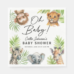 Baby Safari Animal Party Decorations Napkin