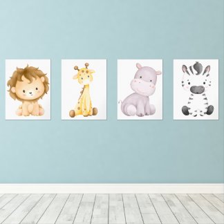 Baby Safari Animal Wall Decor