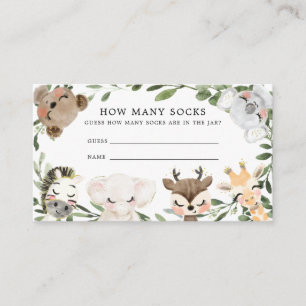 Baby Safari Guess How Many Socks Card