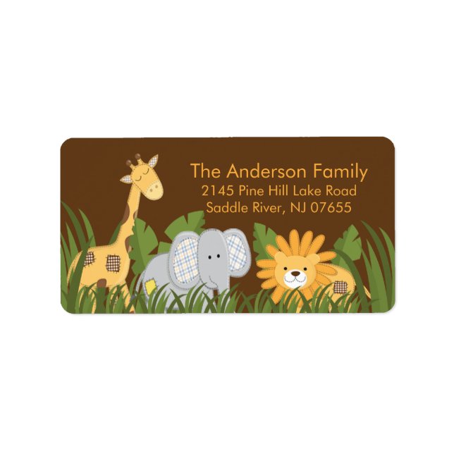 Baby Safari Jungle Address Label (Front)