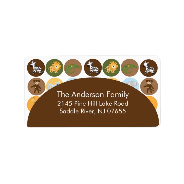 Baby Safari Jungle Address Label (Front)