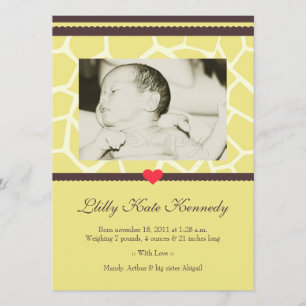 Baby Safari :: Photo Birth Announcement