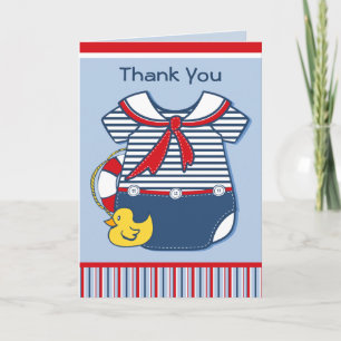 Baby Sailor Suit A Thank You Card