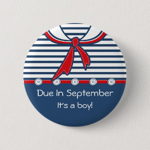 Baby Sailor Suit B 2 Inch Round Button