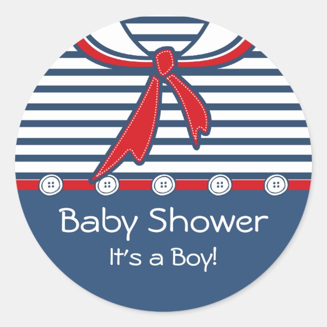 Baby Sailor Suit B Classic Round Sticker (Front)