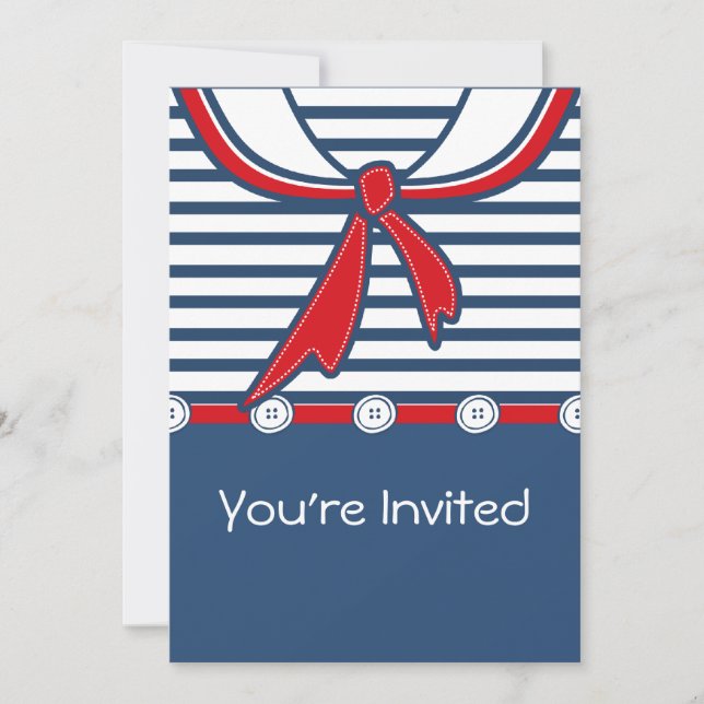 Baby Sailor Suit B Invitation (Front)