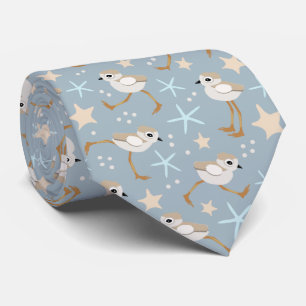 Baby Sandpipers Piping Plover Beachcomber Tie