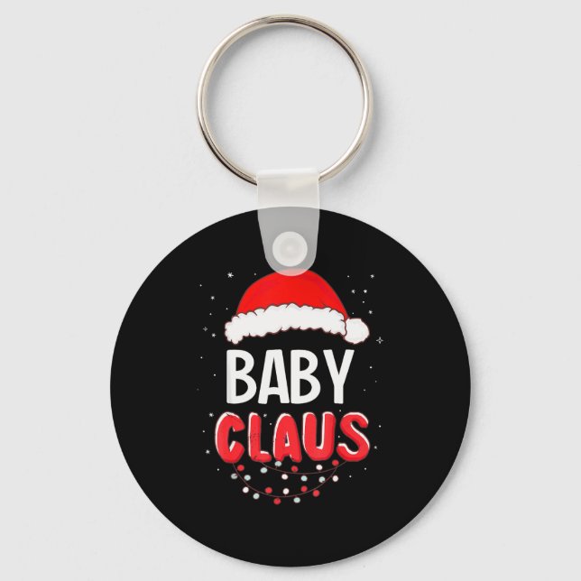 Baby Santa Claus Christmas Matching Costume  Keychain (Front)