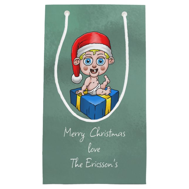 Baby Santa Claus Small Gift Bag (Front)
