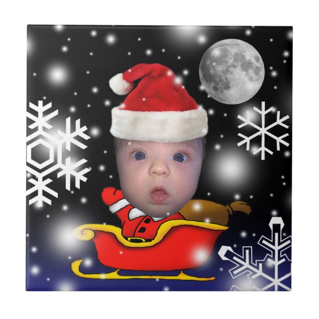 Baby Santa on Christmas Eve Tile (Front)