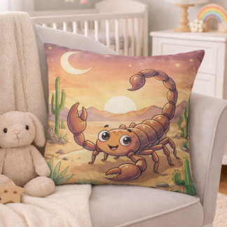Baby Scorpio Zodiac Nursery Kids Throw Pillow