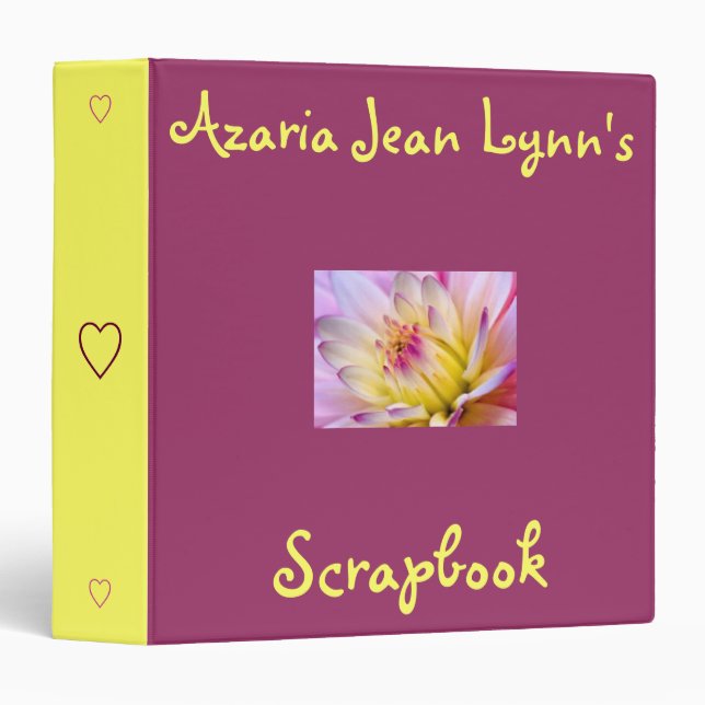 Baby Scrapbook Personalize Binder (Front/Spine)