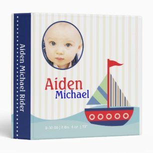 Baby Scrapbook Sail boat Photo l Keepsake Binder