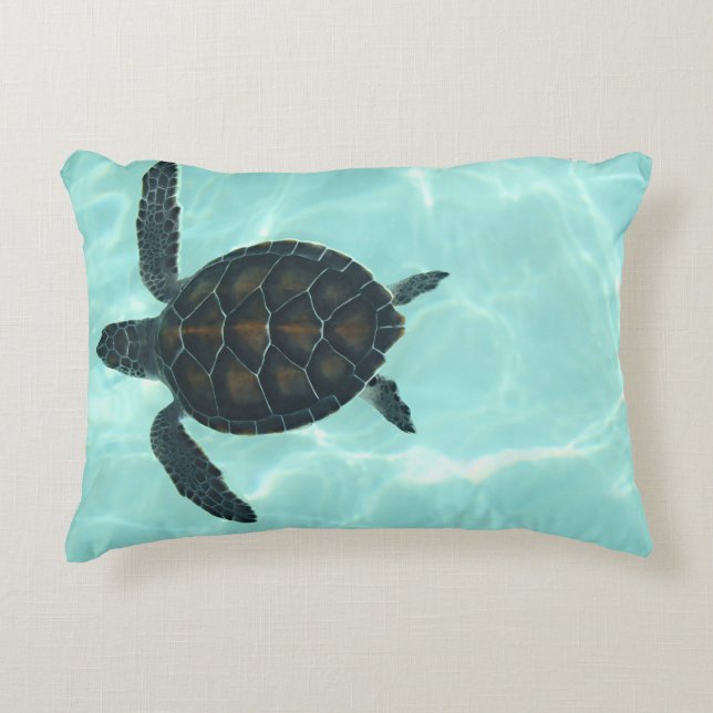 Baby Sea Turtle Accent Pillow (Front)