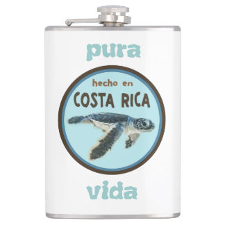 Baby Sea Turtle, Costa Rica, Pura Vida Flask