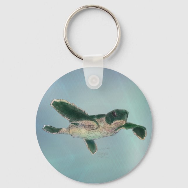 Baby Sea Turtle Keychain (Front)