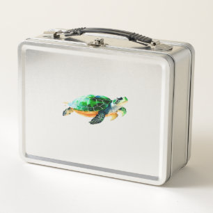 Baby Sea Turtle Moving Toward the Sea Metal Lunch Box