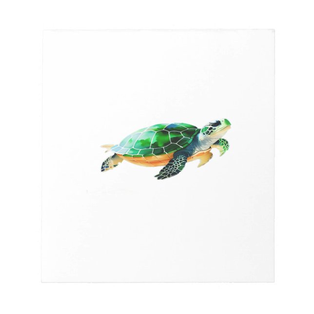 Baby Sea Turtle Moving Toward the Sea Notepad (Front)