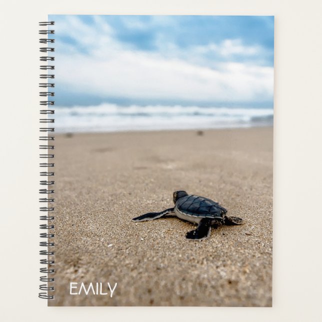 Baby Sea Turtle Personalized Planner (Front)