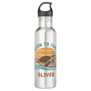 Baby Sea Turtle Retro Surf Vibes - Born to Surf 710 Ml Water Bottle