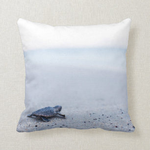 baby sea turtle throw pillow