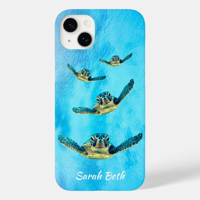 Baby Sea Turtles Swimming Case-Mate iPhone Case (Back)