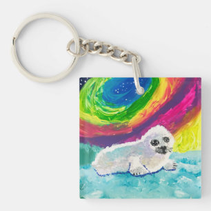 Baby Seal "Art by Kids" Keychain
