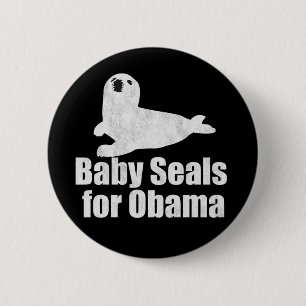Baby Seals for Obama 2 Inch Round Button