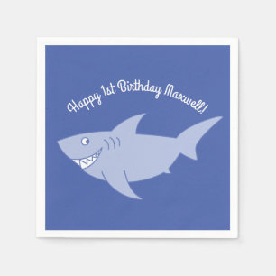 Baby Shark 1st Birthday Party Napkins