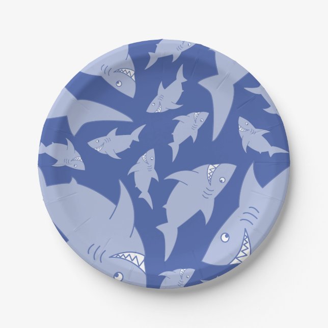 Baby Shark 1st Birthday Plates (Front)