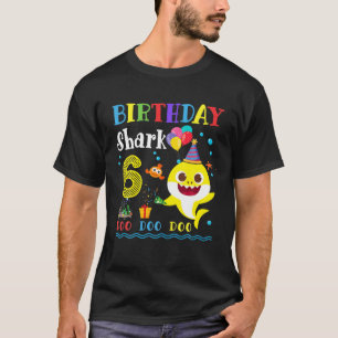 Baby Shark 6Th Birthday Boy Girl 6 Year Old Gift T-Shirt