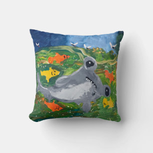 Baby Shark "Art by Kids" Throw Pillow