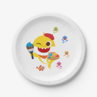 Baby Shark Birthday Party Plates