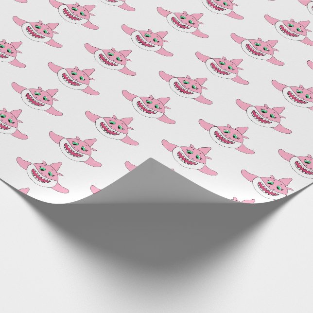 Baby Shark Birthday Wrapping Paper (Corner)