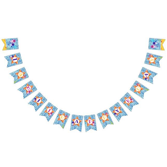 Baby Shark Bunting I Am One Personalized Banner (All)