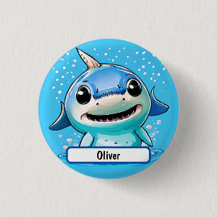 Baby Shark Button With Custom Nametag