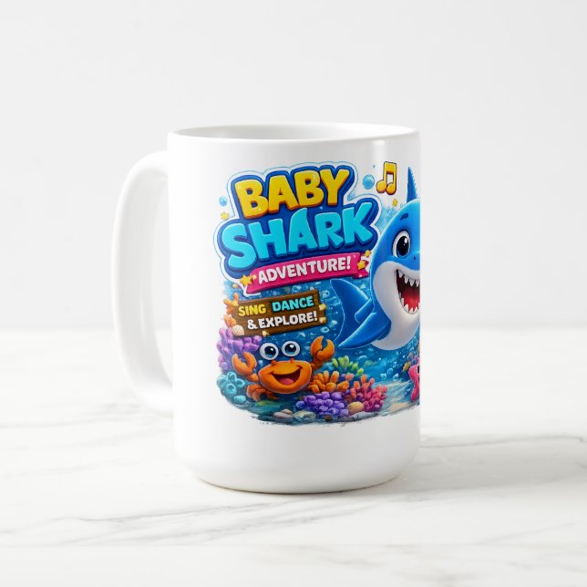baby shark coffee mug (Front Left)