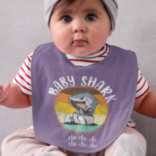 Baby Shark Do Do Do Retro Vintage Bib