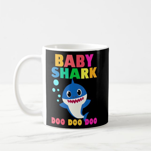 Baby Shark Doo Doo Baby Mommy Daddy Kids  Coffee Mug (Left)