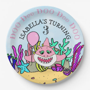 Baby Shark Girl's Birthday Party Paper Plate