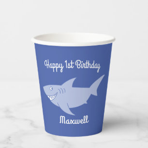 Baby Shark Kids 1st Birthday Paper Cups