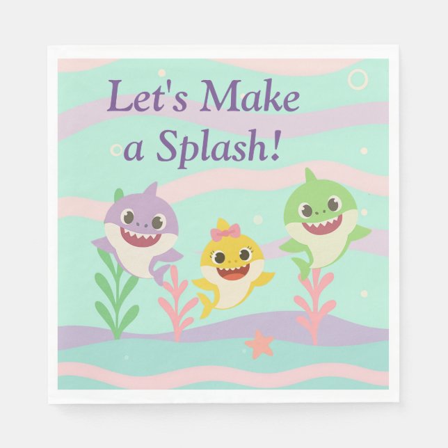 Baby Shark Party Napkins (Front)