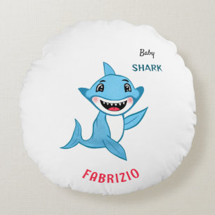 Baby shark round pillow