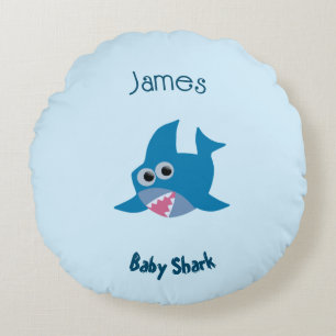 Baby shark round pillow