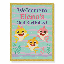 Baby Shark Themed - Welcome Sign