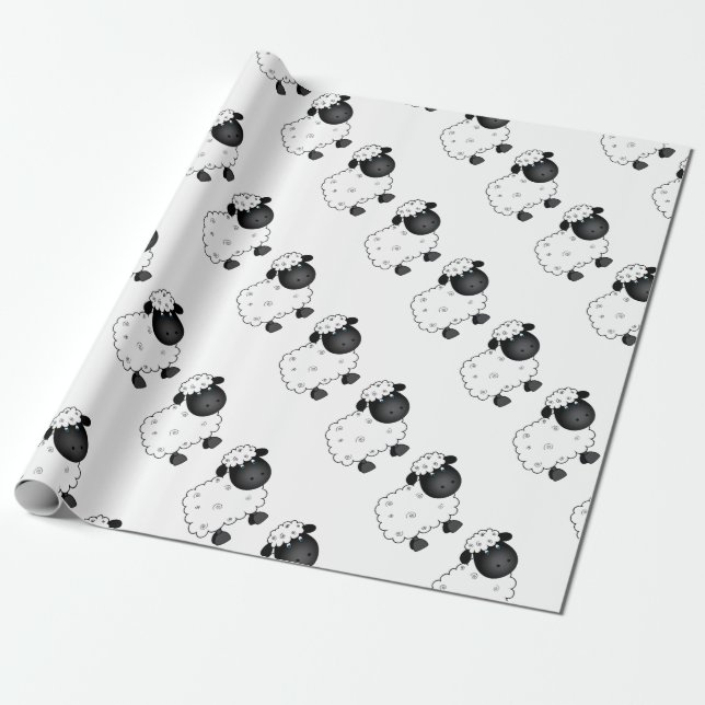 Baby Sheep For Ewe Wrapping Paper (Unrolled)
