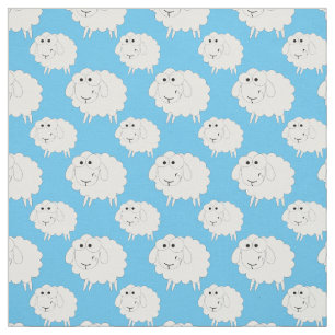 Baby sheep with Mama sheep pattern Fabric