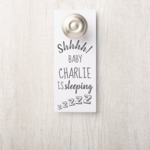 Baby Shhh Affichette de porte dormant